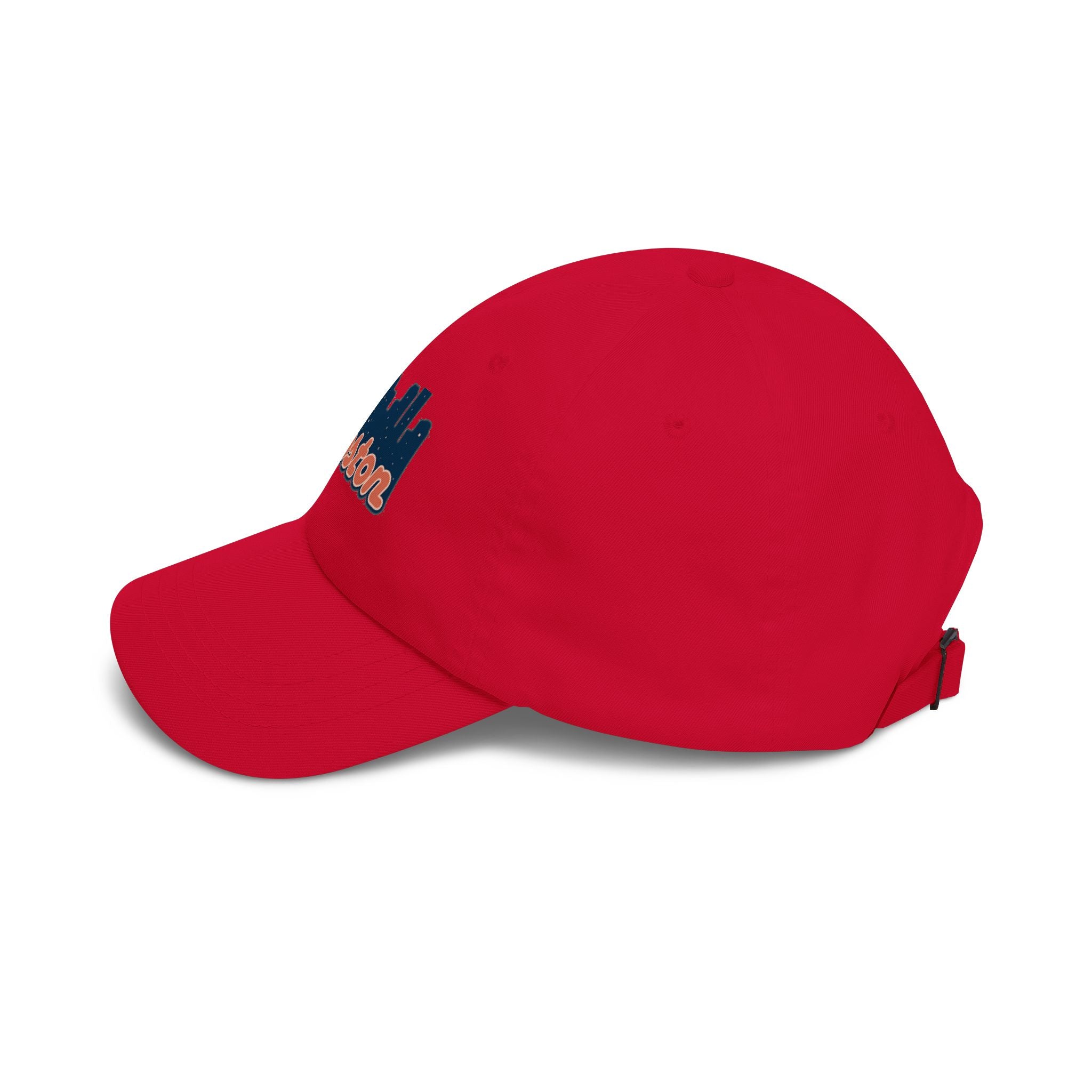 Boston Skyline Dad Cap — Vintage Script Embroidered Baseball Hat