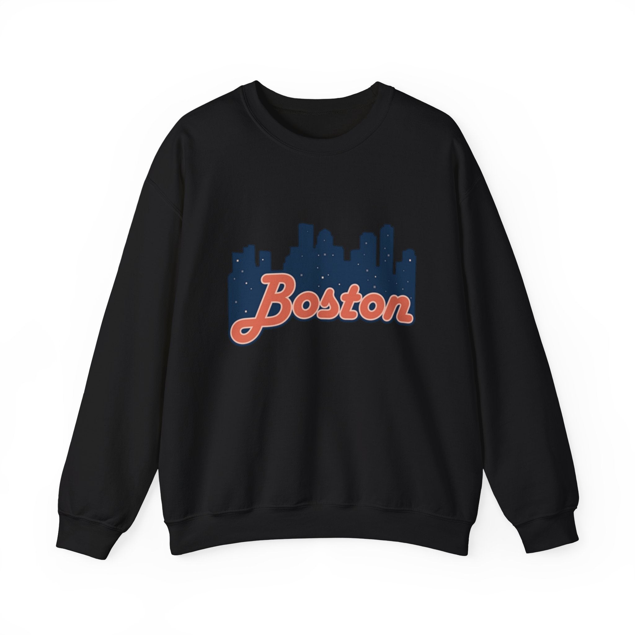 Boston Skyline Sweatshirt – Retro Script City Crewneck