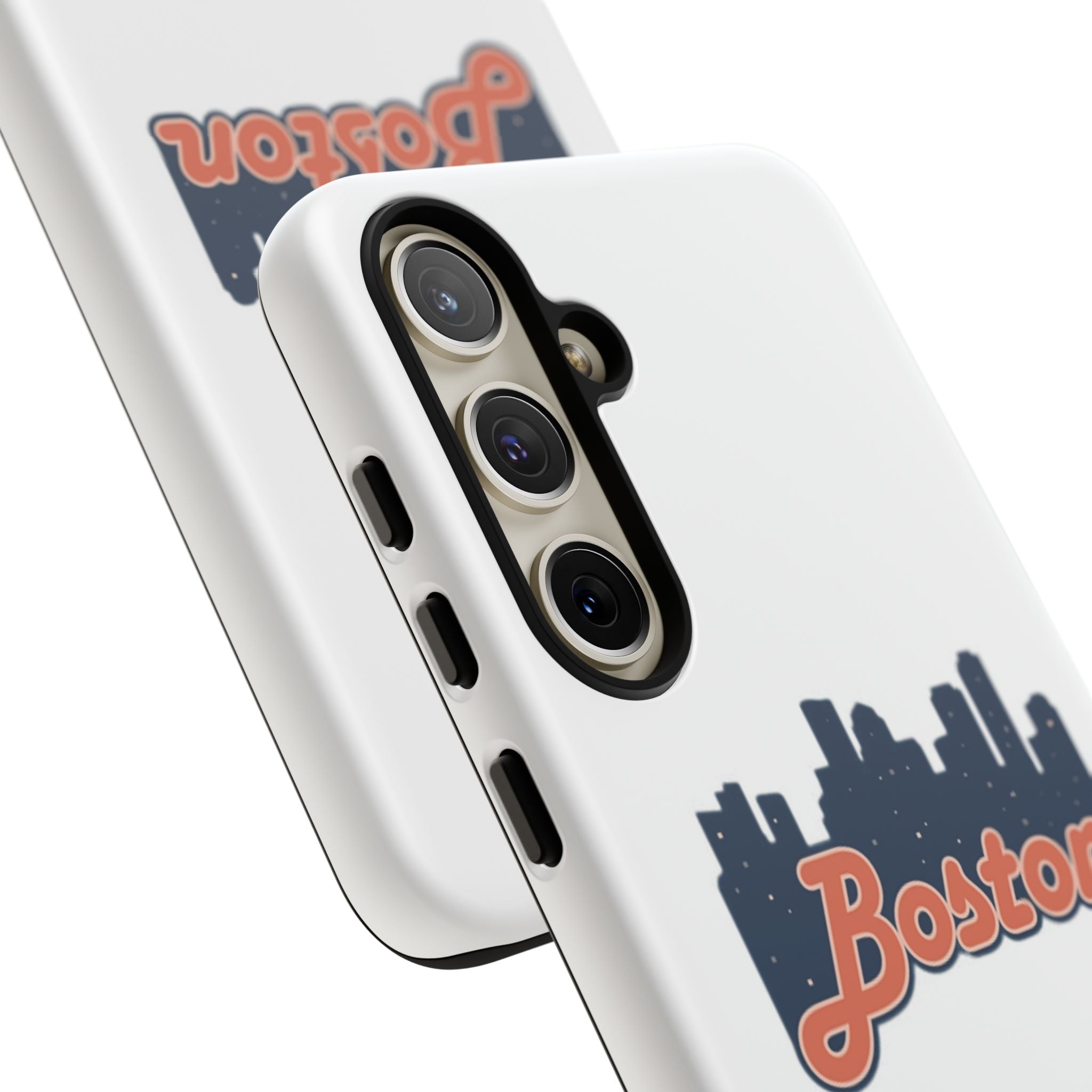 Boston Skyline Tough Phone Case — Vintage Script City Silhouette