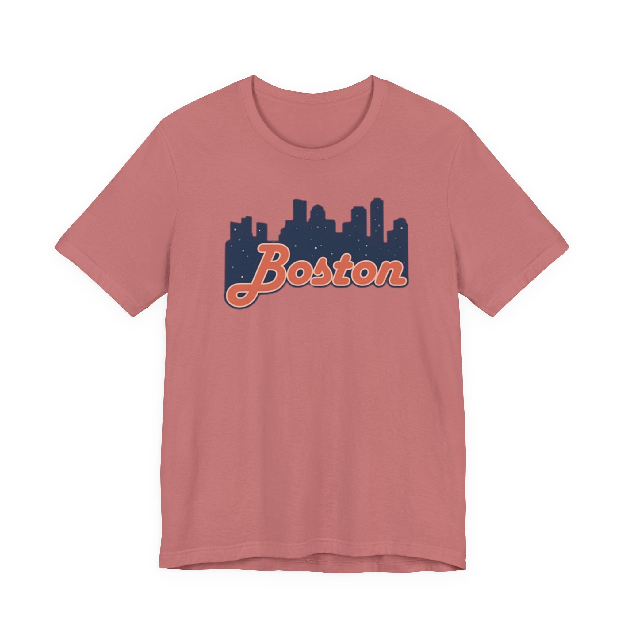 Boston Skyline Tee — Vintage Script City Skyline T-Shirt