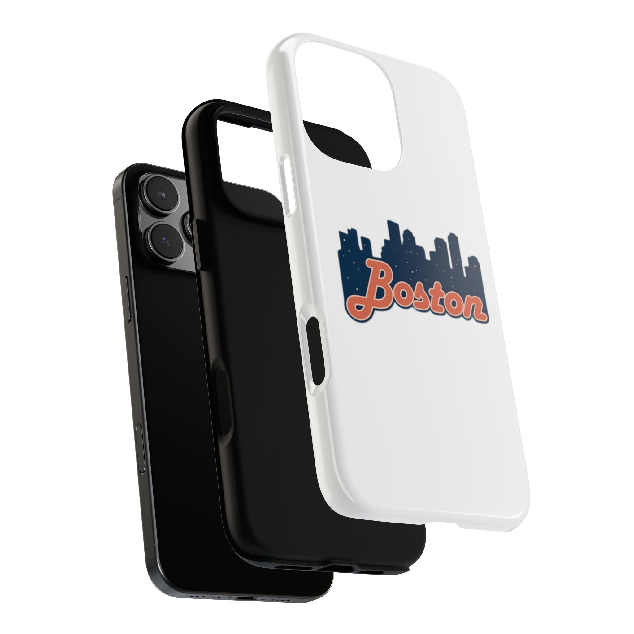 Boston Skyline Tough Phone Case — Vintage Script City Silhouette