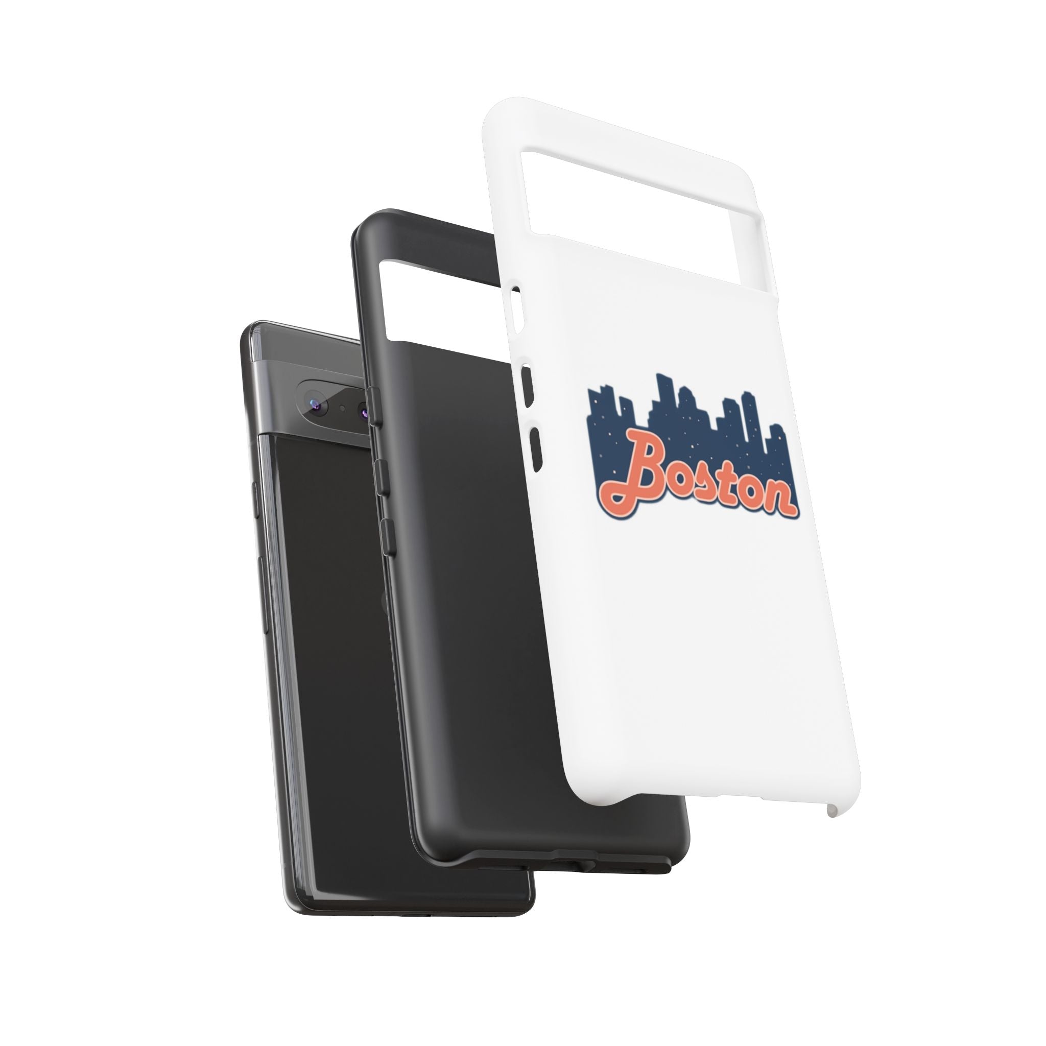 Boston Skyline Tough Phone Case — Vintage Script City Silhouette