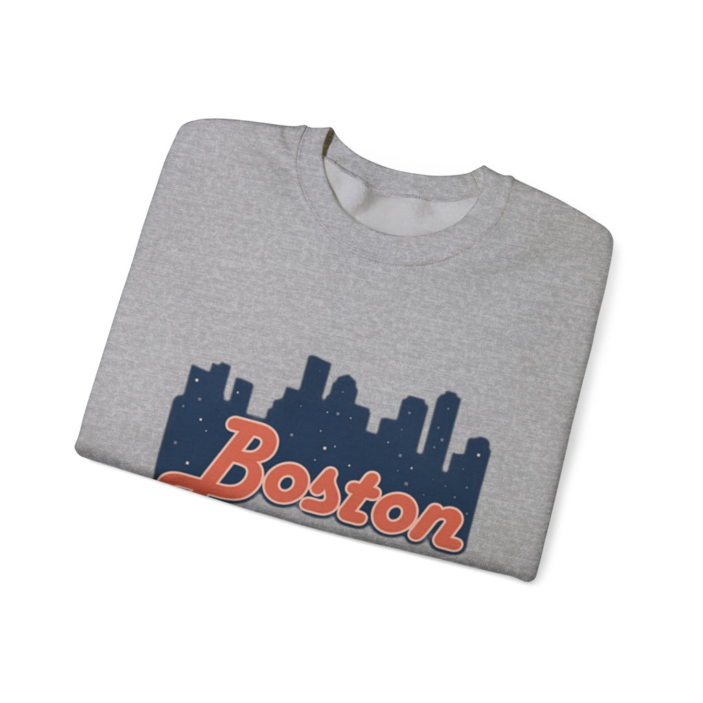 Boston Skyline Sweatshirt – Retro Script City Crewneck