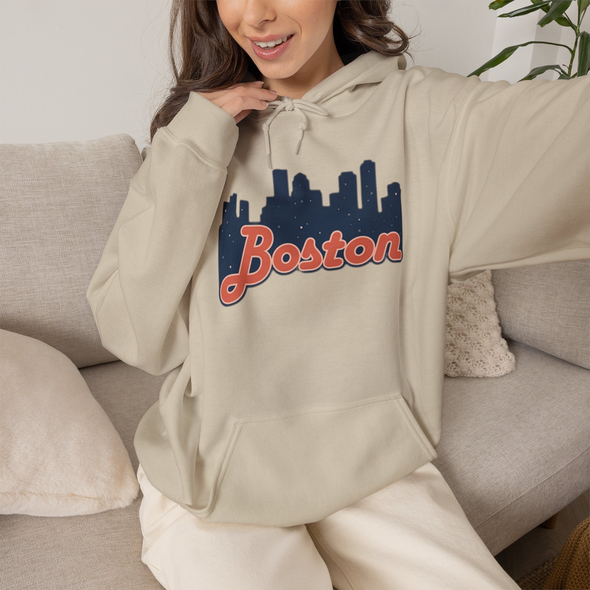 Boston Forever Hoodie — Boston Logo Hooded Sweatshirt