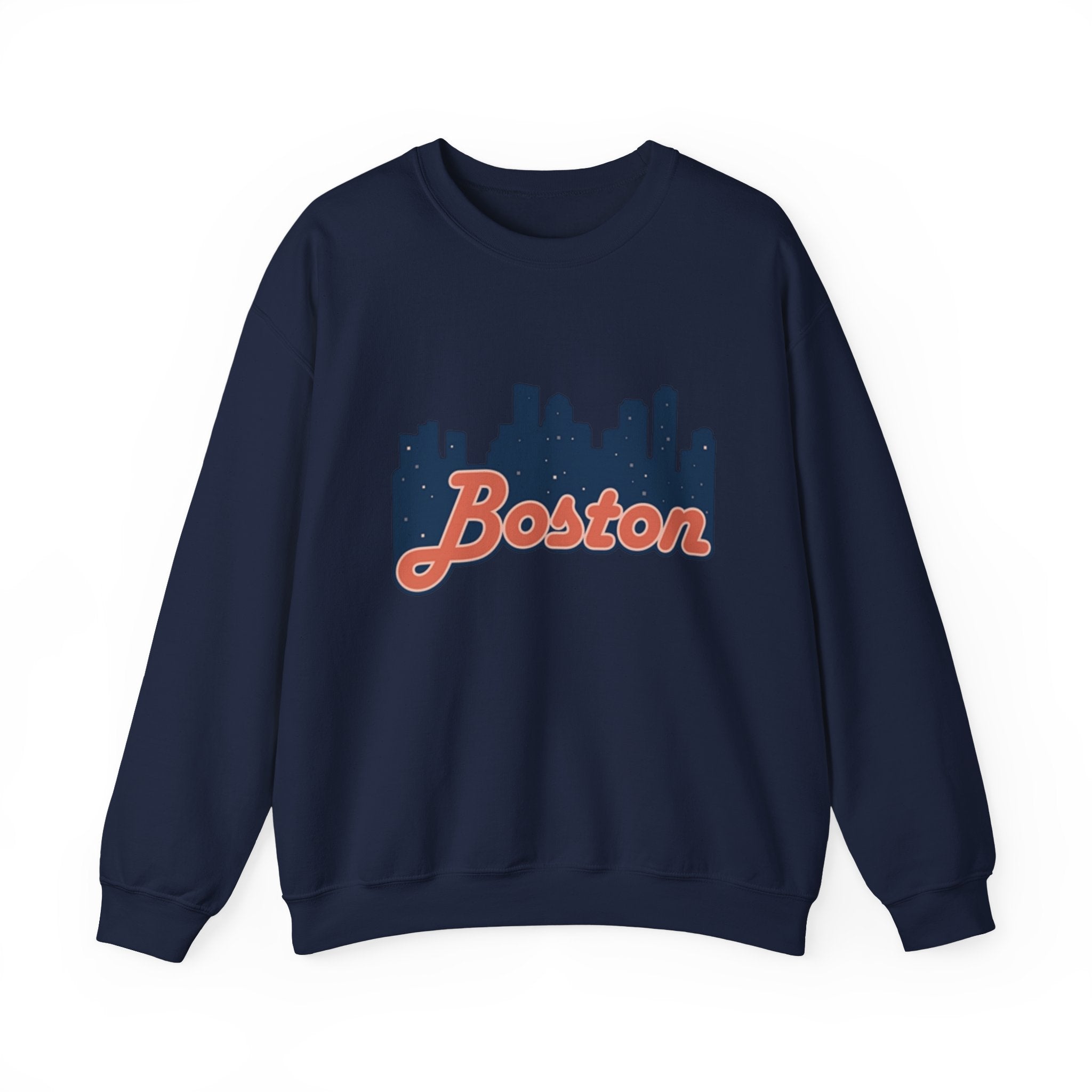 Boston Skyline Sweatshirt – Retro Script City Crewneck