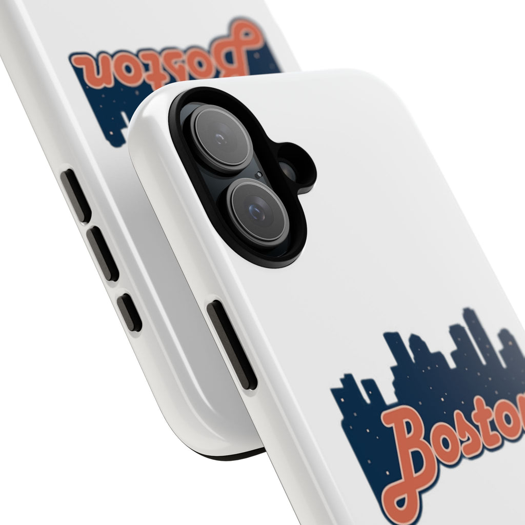 Boston Skyline Tough Phone Case — Vintage Script City Silhouette