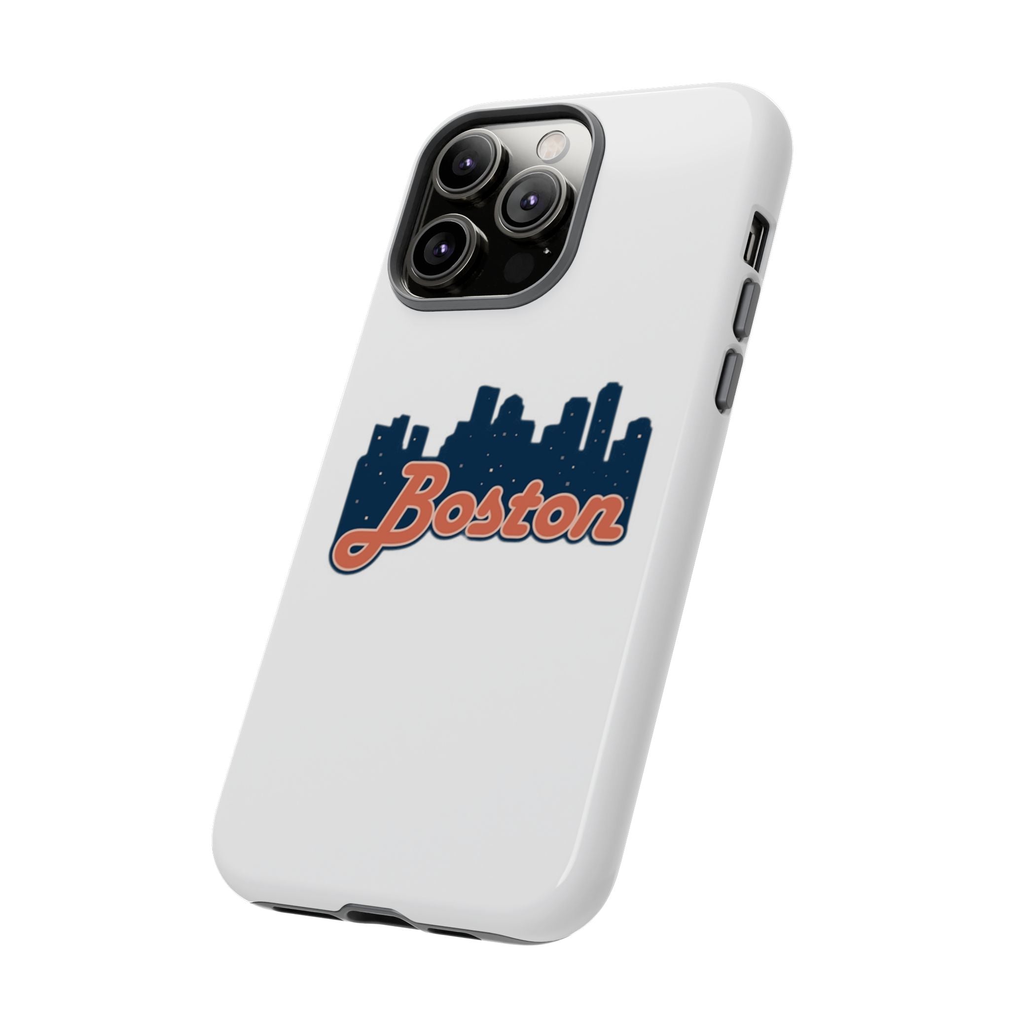 Boston Skyline Tough Phone Case — Vintage Script City Silhouette