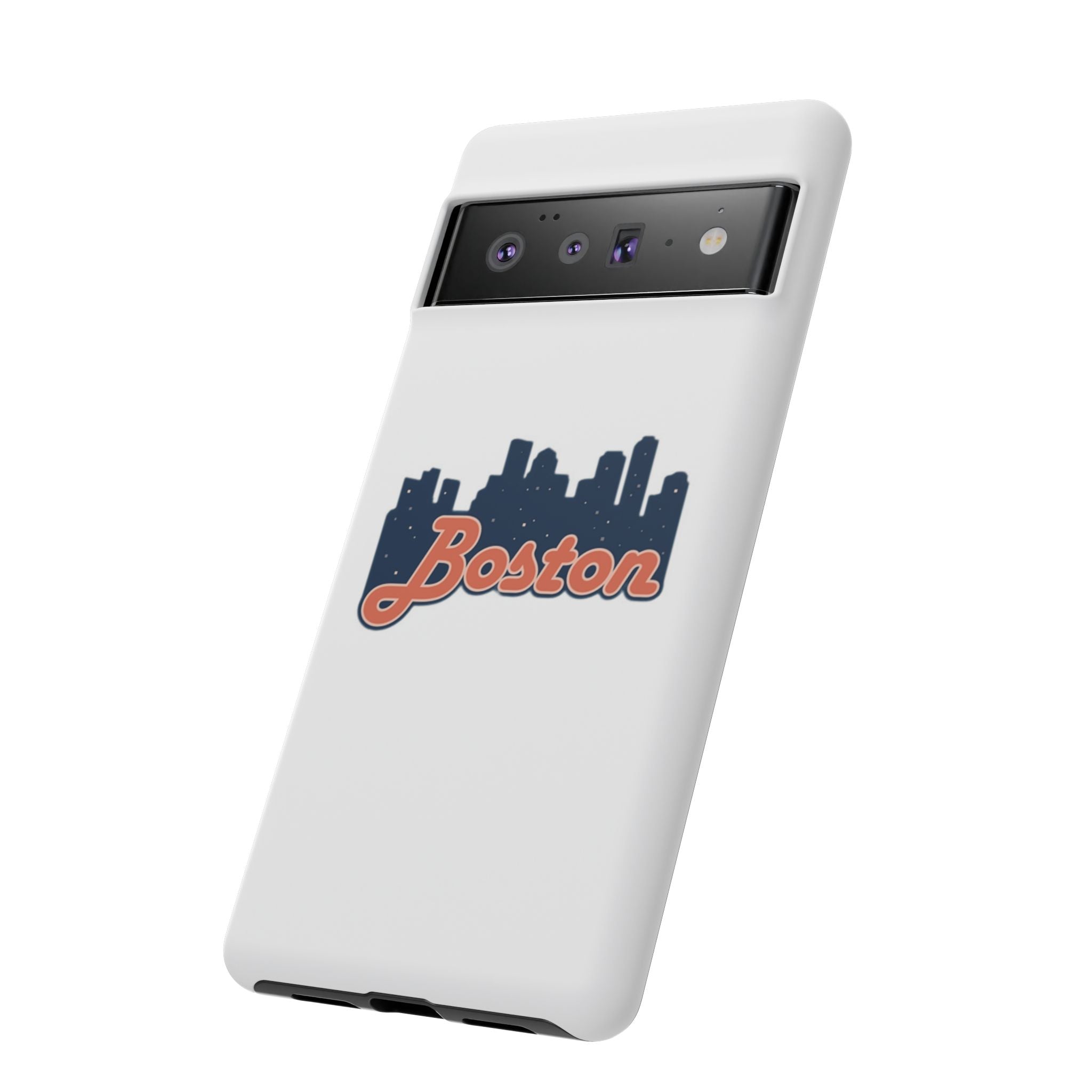 Boston Skyline Tough Phone Case — Vintage Script City Silhouette