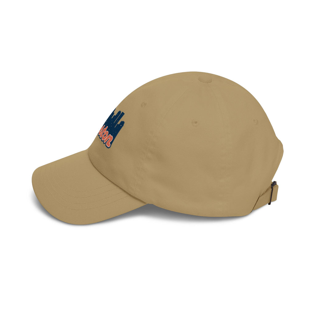 Boston Skyline Dad Cap — Vintage Script Embroidered Baseball Hat
