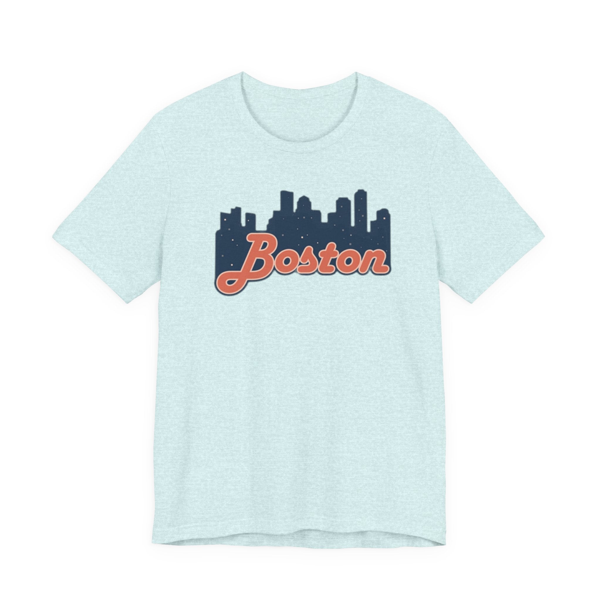 Boston Skyline Tee — Vintage Script City Skyline T-Shirt