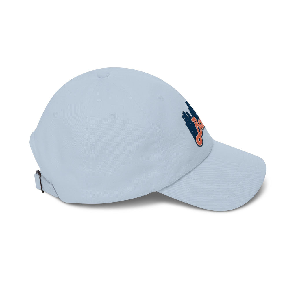 Boston Skyline Dad Cap — Vintage Script Embroidered Baseball Hat