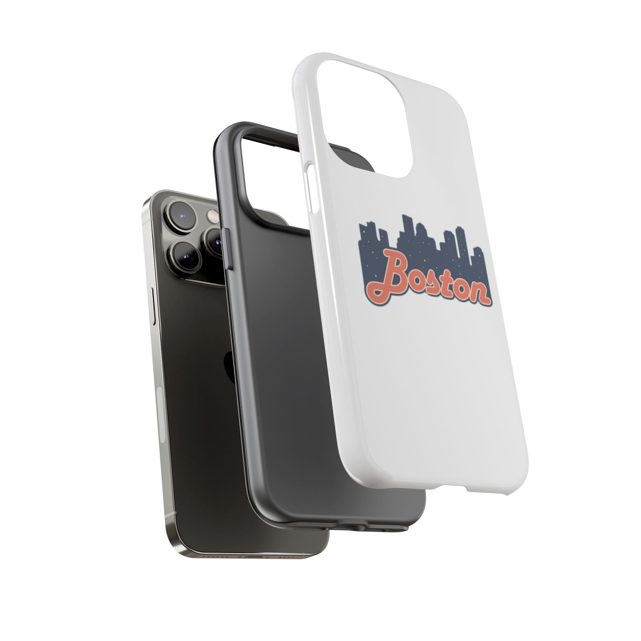Boston Skyline Tough Phone Case — Vintage Script City Silhouette