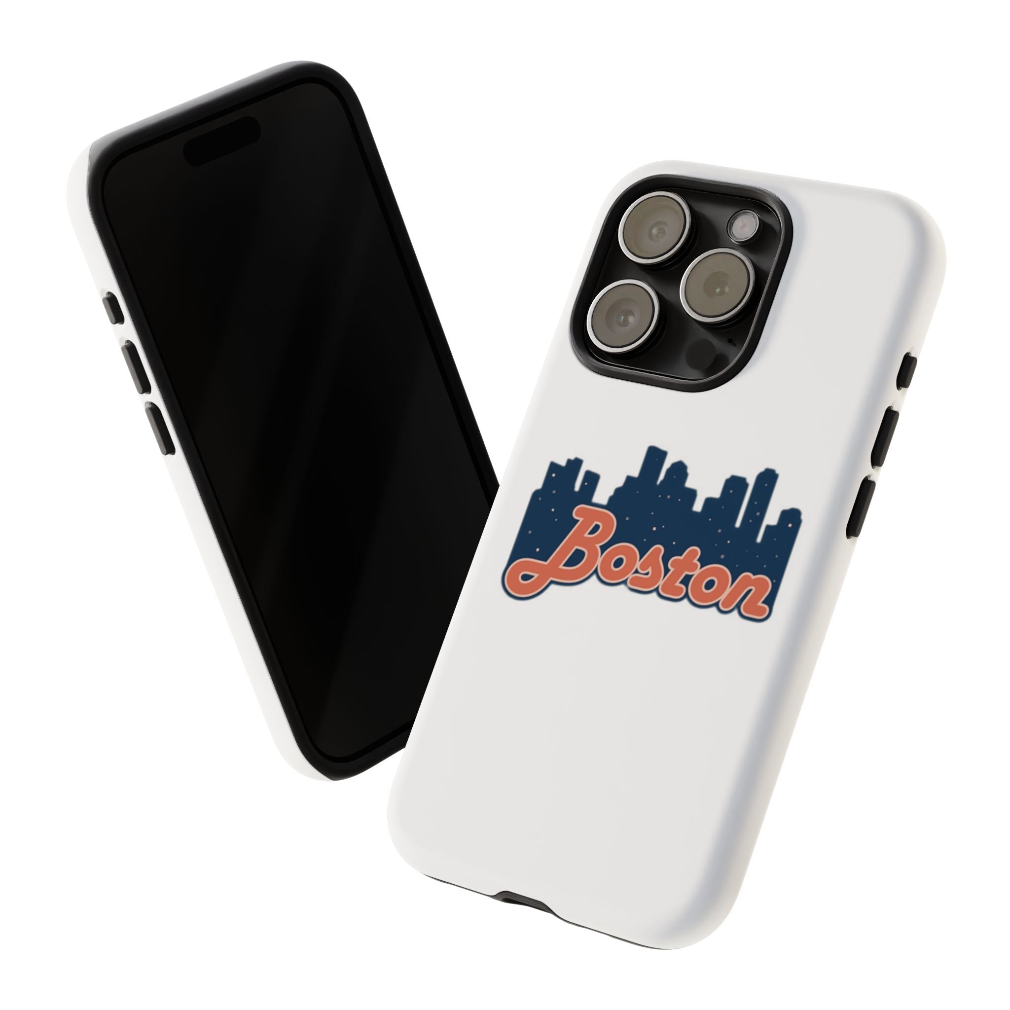 Boston Skyline Tough Phone Case — Vintage Script City Silhouette