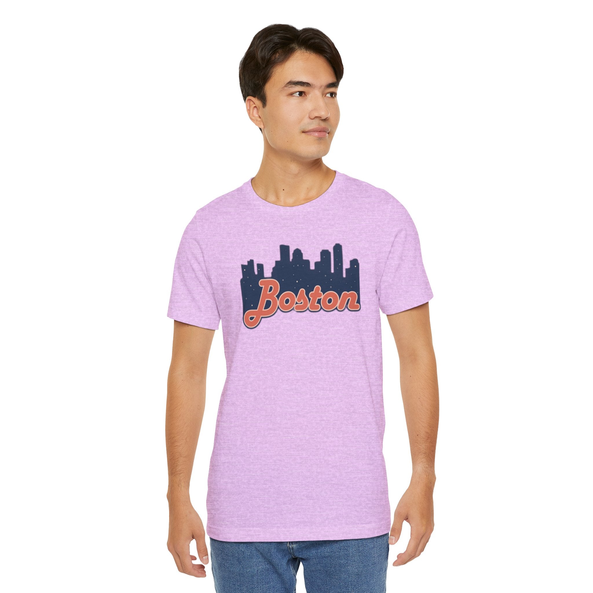 Boston Skyline Tee — Vintage Script City Skyline T-Shirt