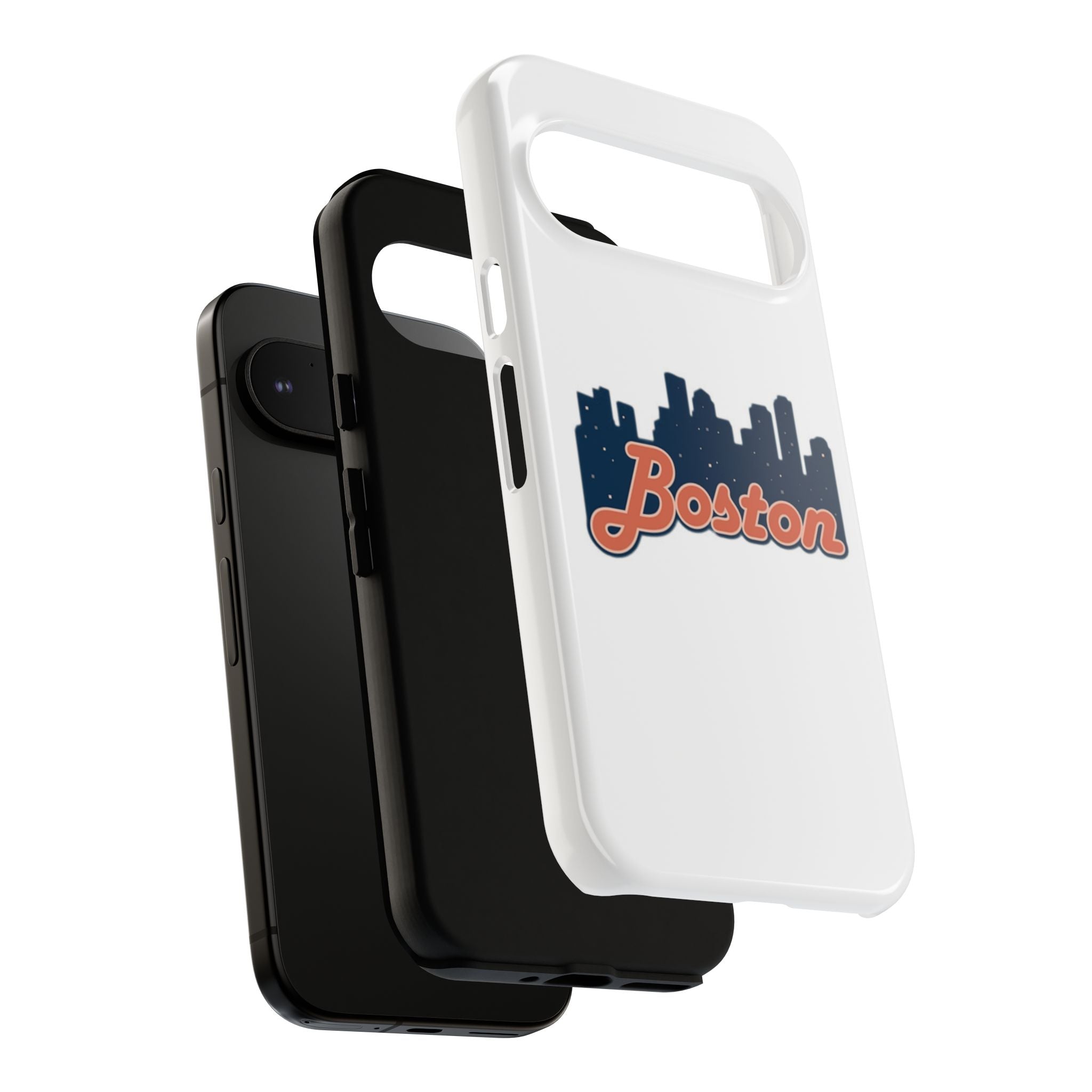 Boston Skyline Tough Phone Case — Vintage Script City Silhouette