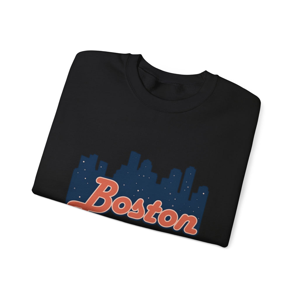 Boston Skyline Sweatshirt – Retro Script City Crewneck
