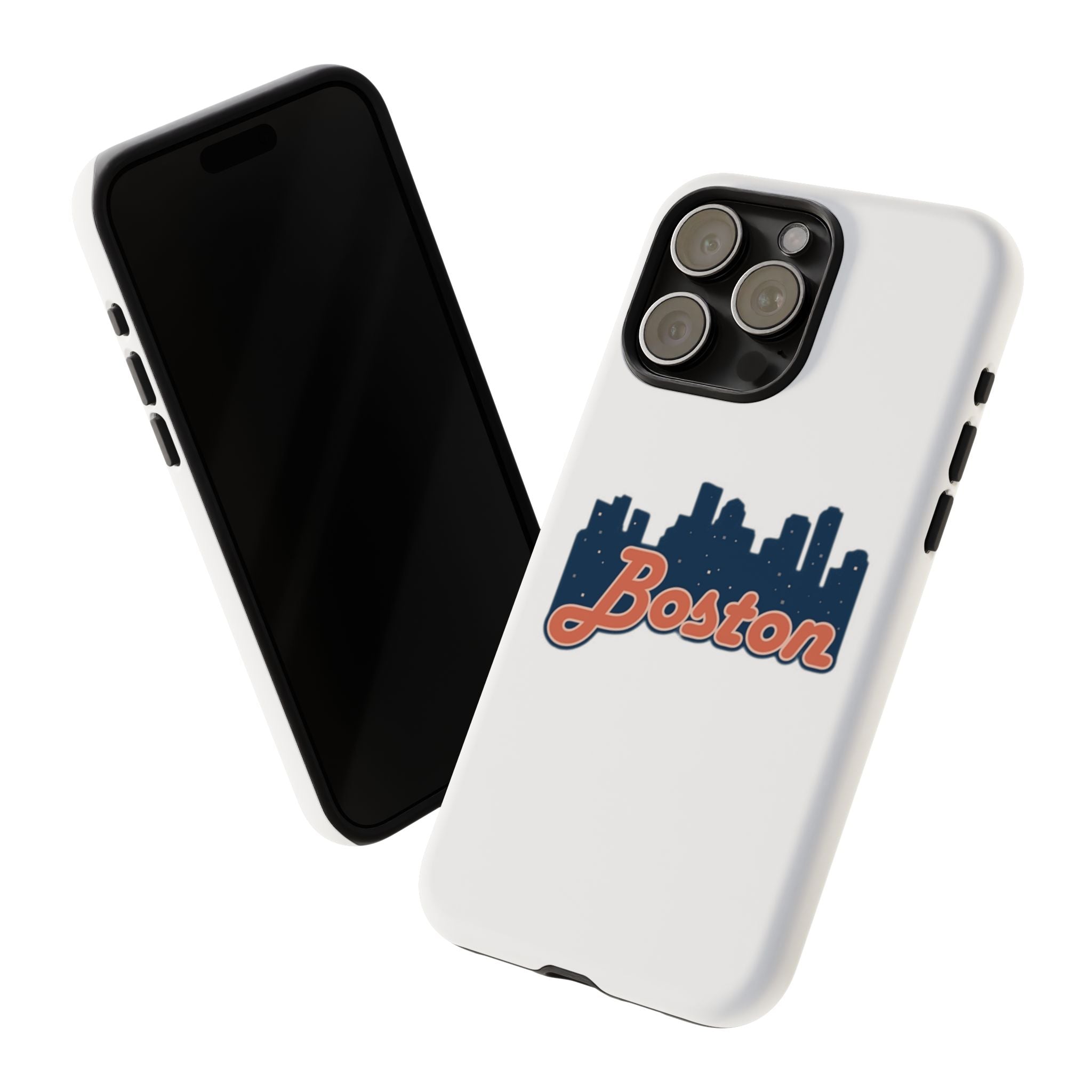 Boston Skyline Tough Phone Case — Vintage Script City Silhouette