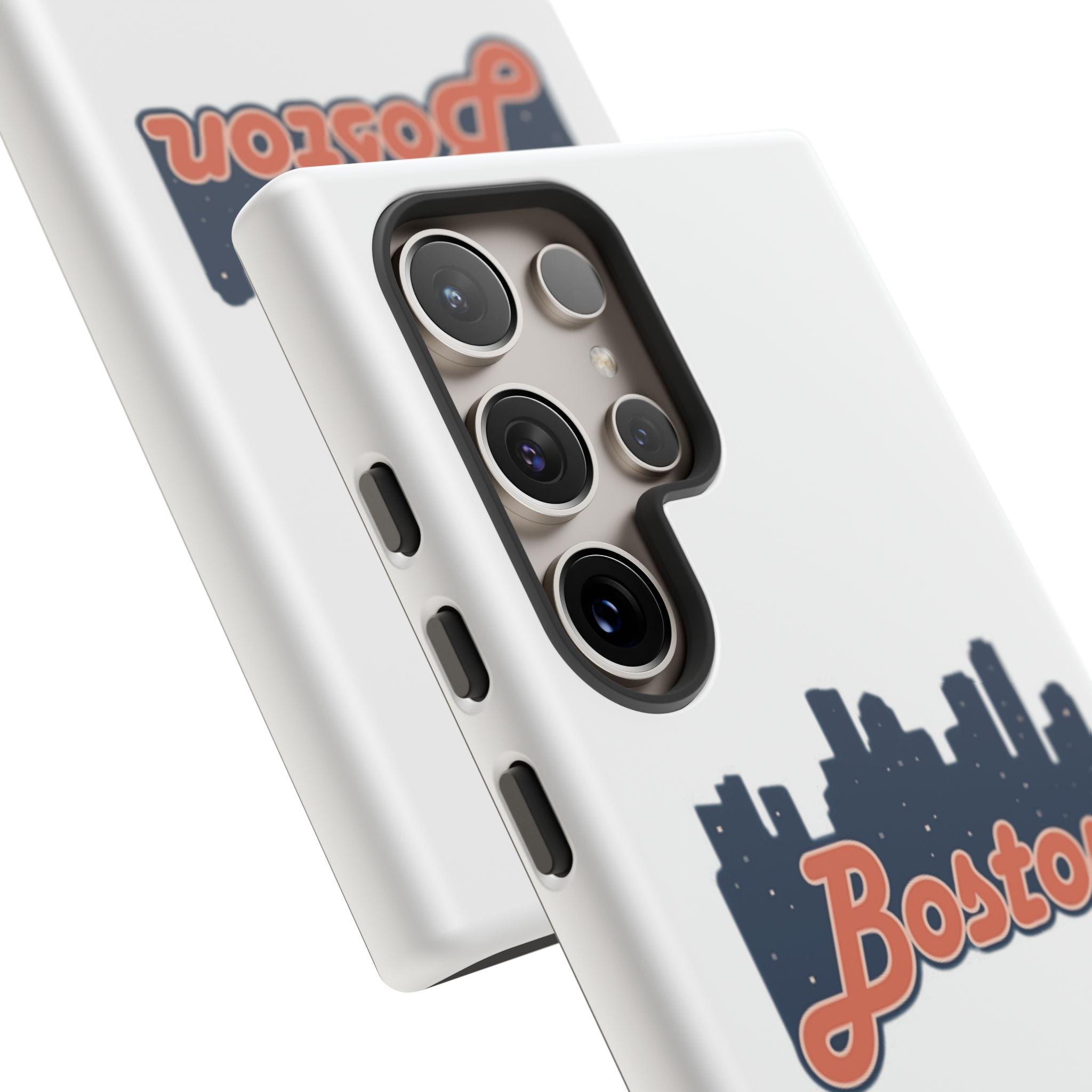 Boston Skyline Tough Phone Case — Vintage Script City Silhouette