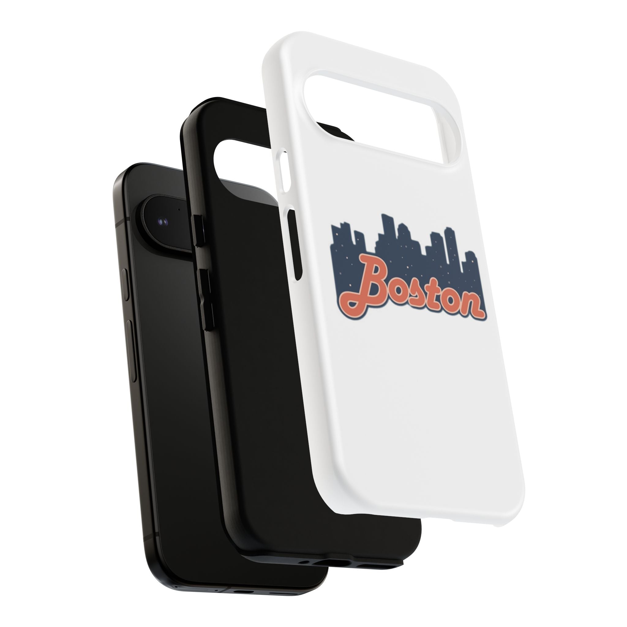 Boston Skyline Tough Phone Case — Vintage Script City Silhouette